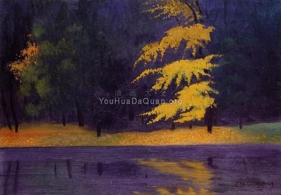 The Lake in the Bois de Boulogne - 菲利克斯·瓦洛东